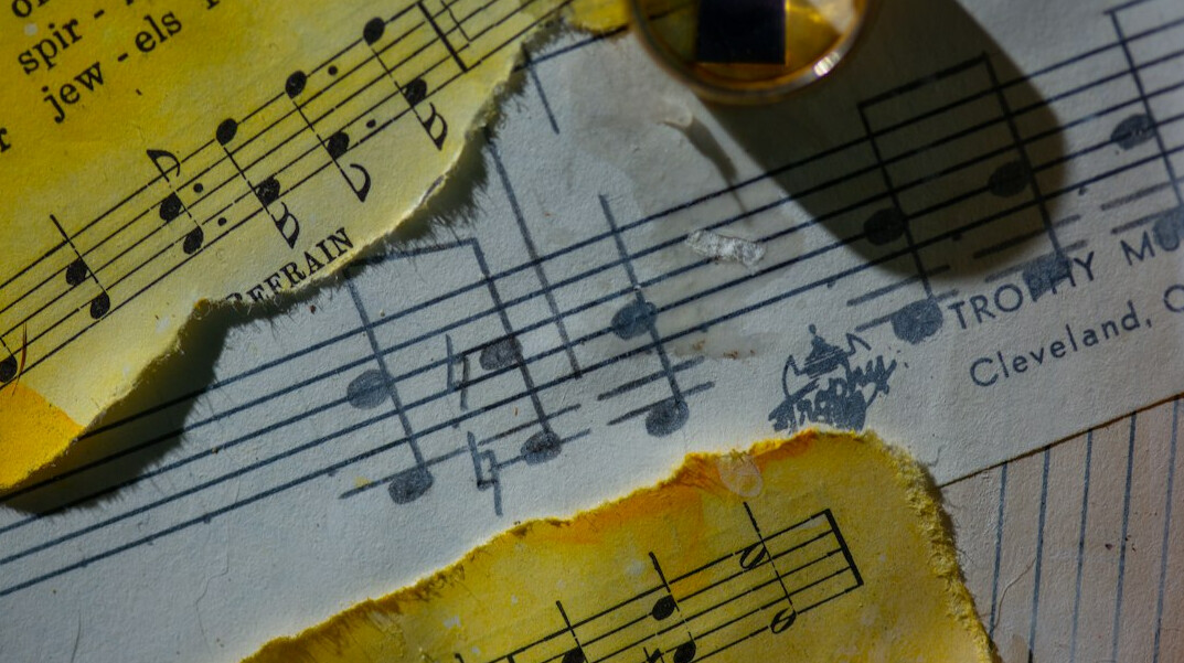 old handwritten music notes